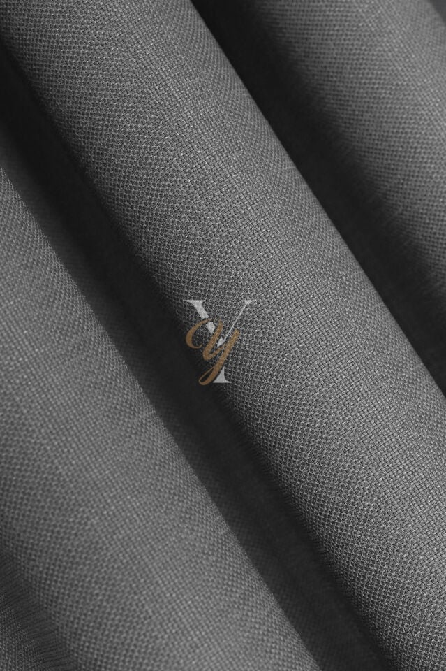 Keten Fon Perde V-4018 Açık Antrasit