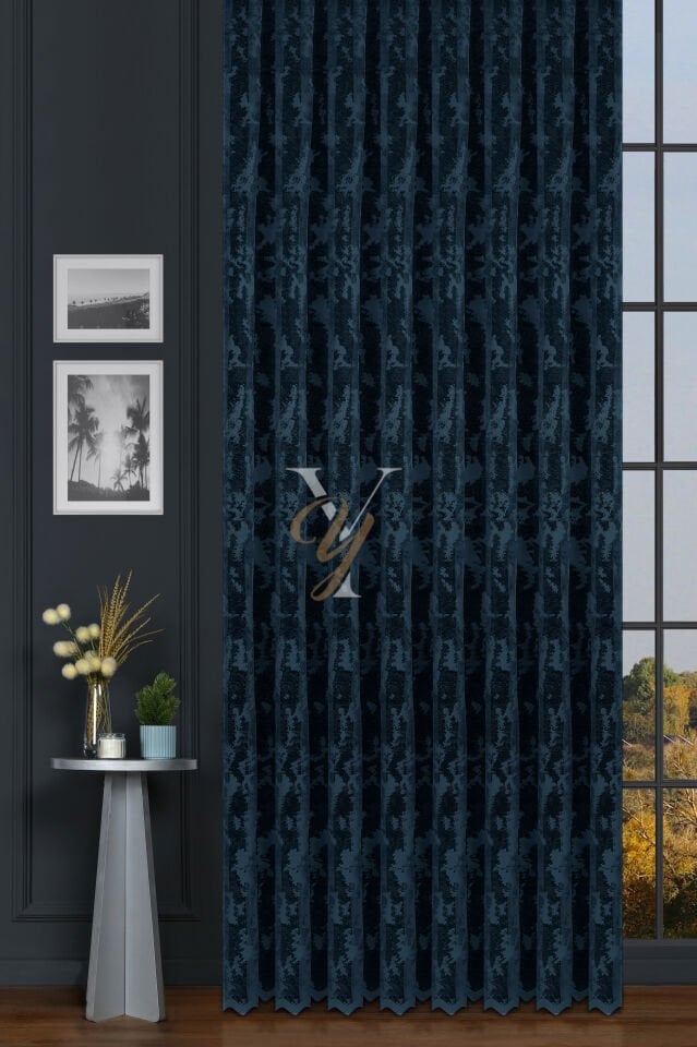 Kdk Pırıltı Lüx Tül Perde Bulut V-Petrol