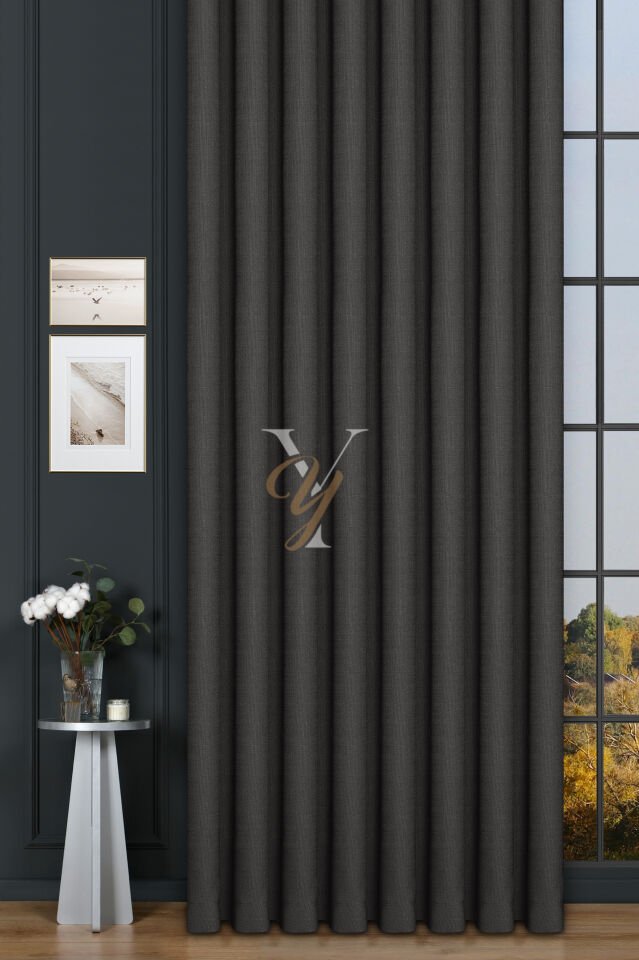 Keten Fon Perde V-4020 Antrasit