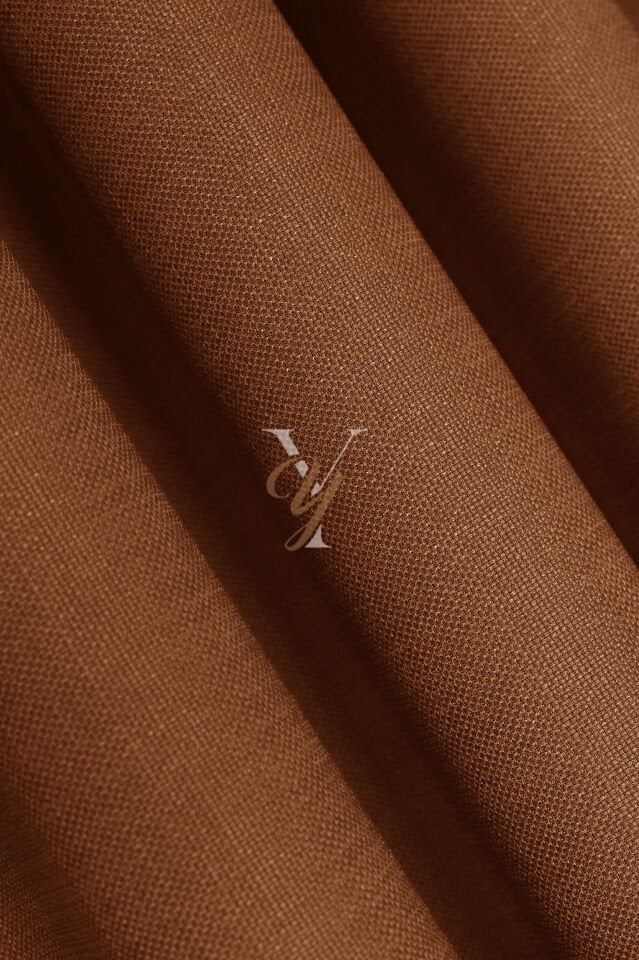 Keten Fon Perde V-4022 Turuncu