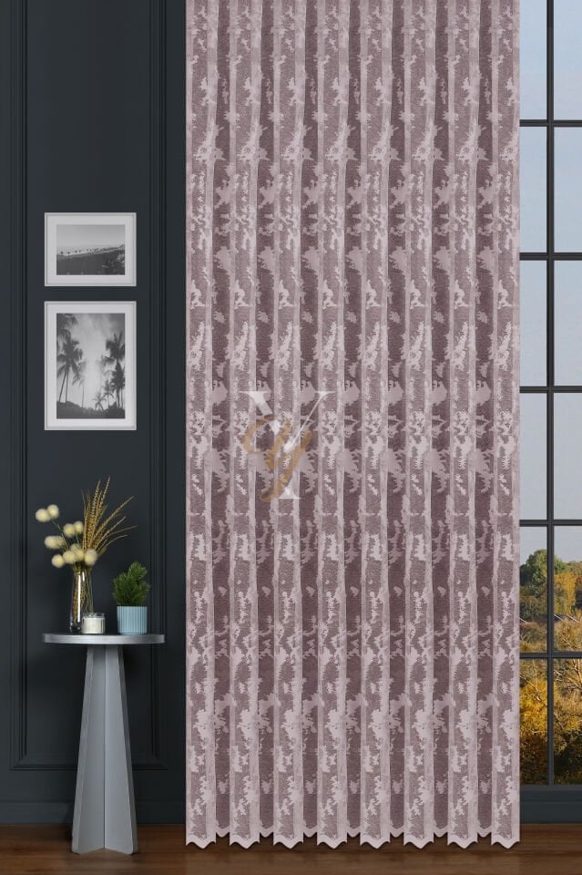 Kdk Pırıltı Lüx Tül Perde Bulut V-Pudra