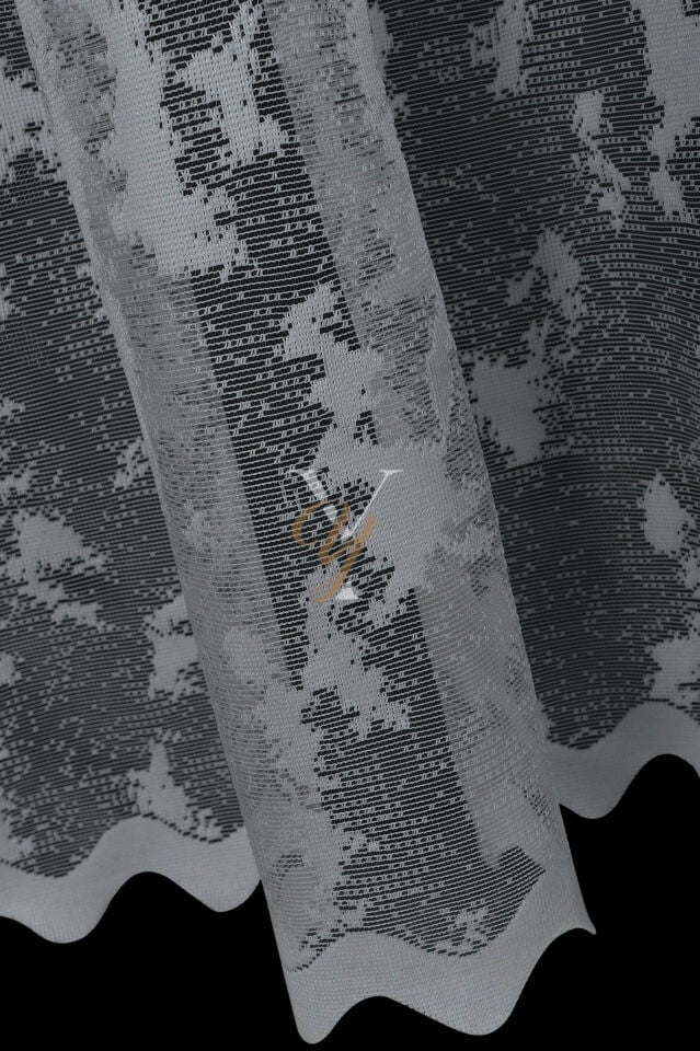 Kdk Pırıltı Lüx Tül Perde Bulut V-Metalik Gri