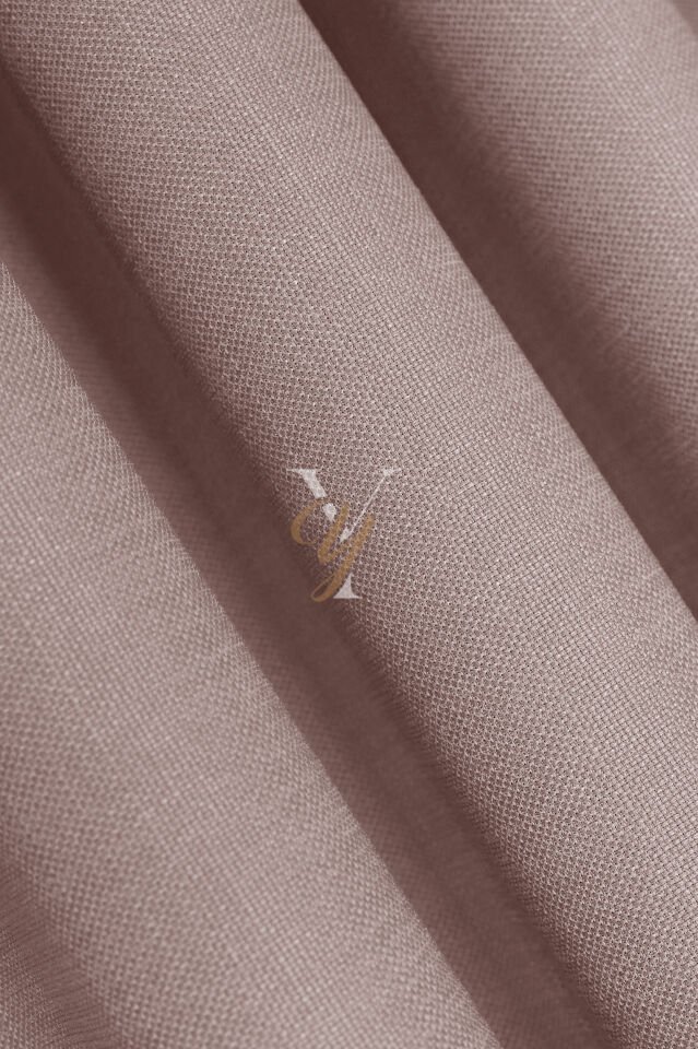 Keten Fon Perde V-4028 Açık Pembe