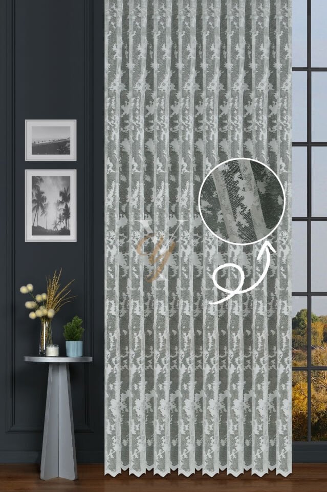 Kdk Pırıltı Lüx Tül Perde Bulut V-Taş