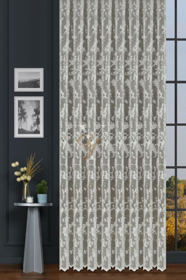 Kdk Pırıltı Lüx Tül Perde Bulut V-Bej