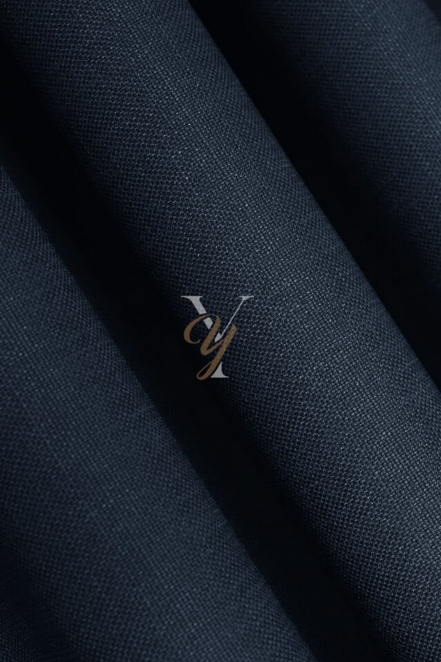 Keten Fon Perde V-4034 Lacivert