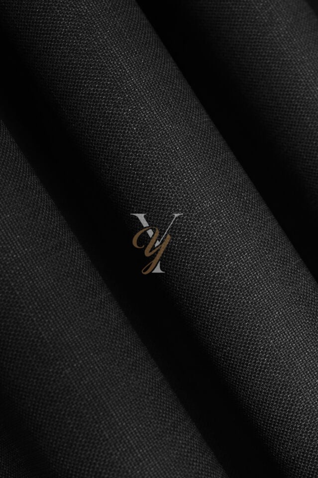 Keten Fon Perde V-4036 Siyah