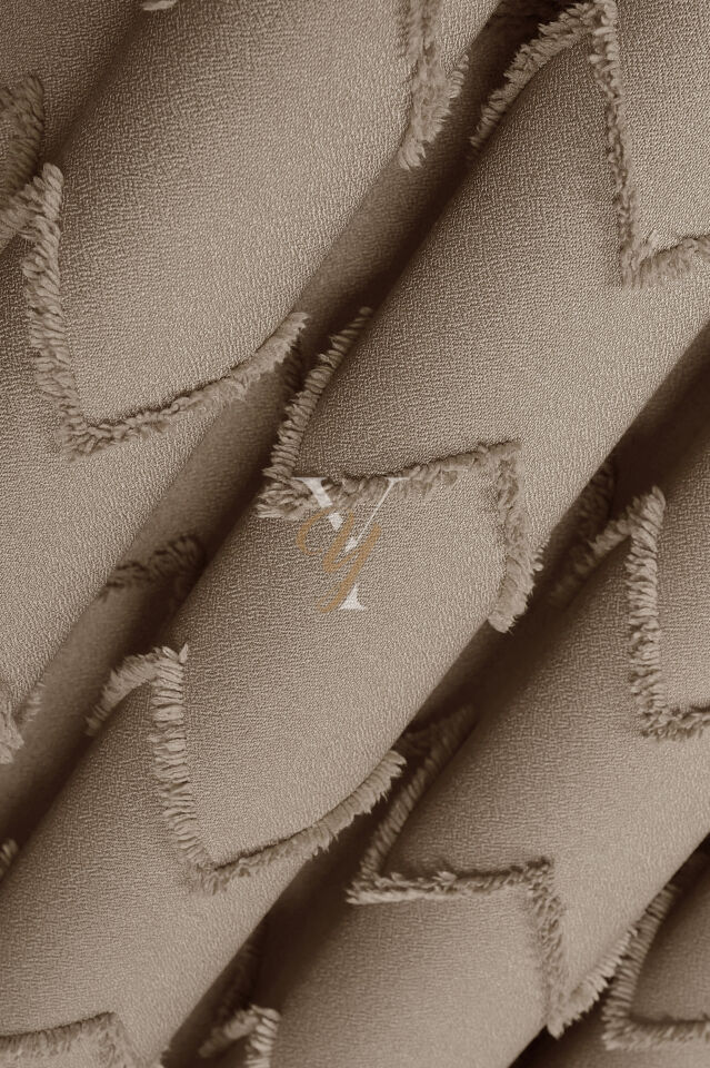 Jakar Kesme Fon Perde Ezgi V-6002 Krem