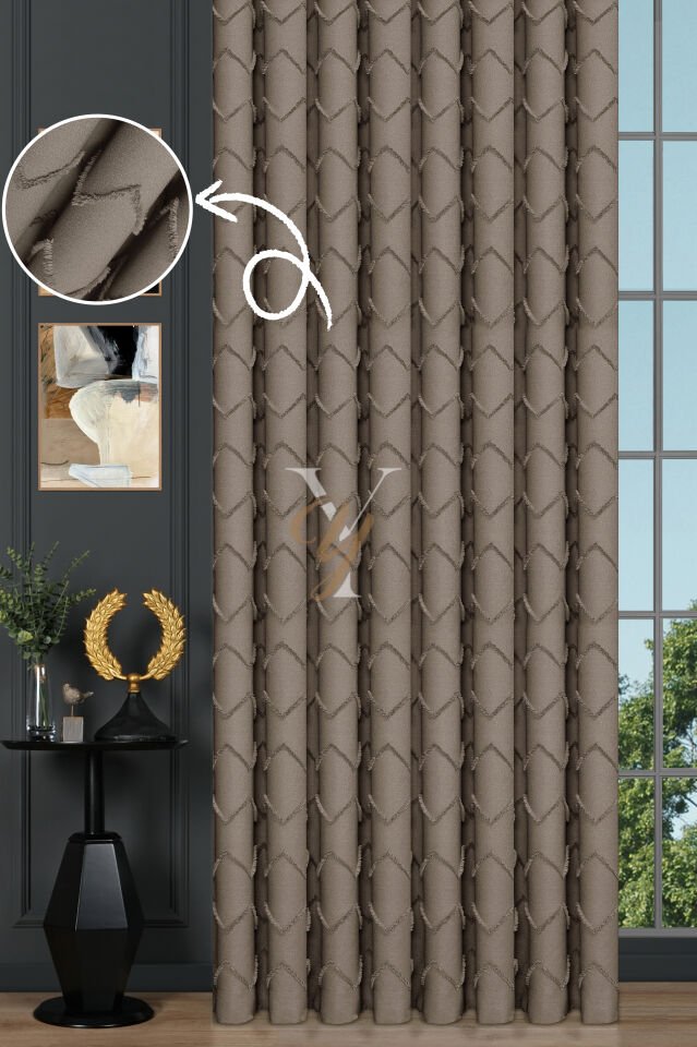 Jakar Kesme Fon Perde Ezgi V-6003 Vizon