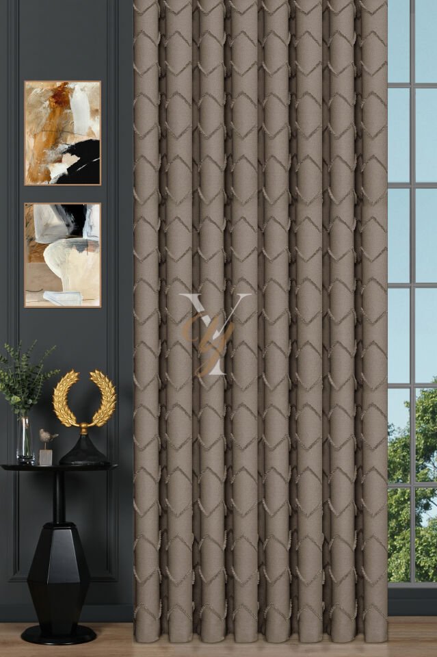 Jakar Kesme Fon Perde Ezgi V-6003 Vizon