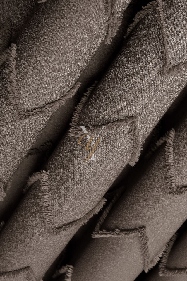 Jakar Kesme Fon Perde Ezgi V-6013 Kahve