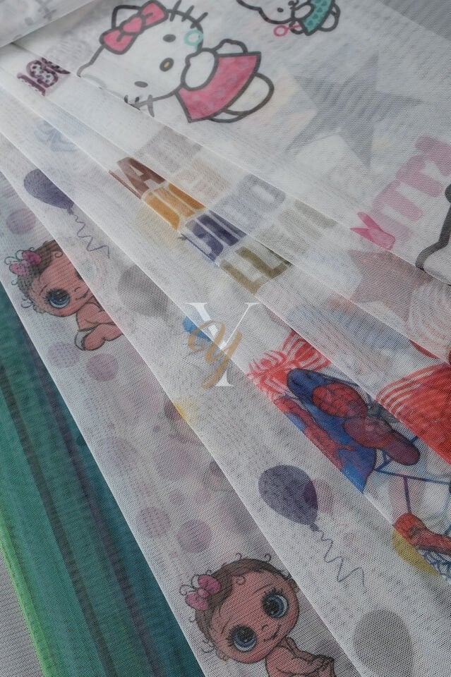 Baskılı Kurşunlu Grek Tül Perde Çocuk Balon