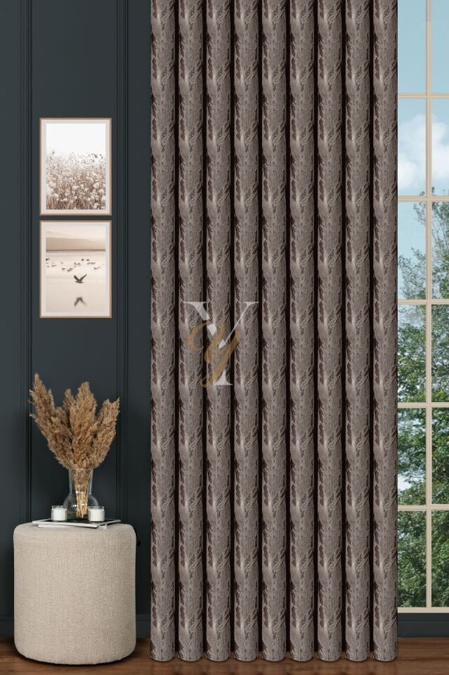 Okyanus Fon Perde 201199 V-51939 Sütlü Kahve