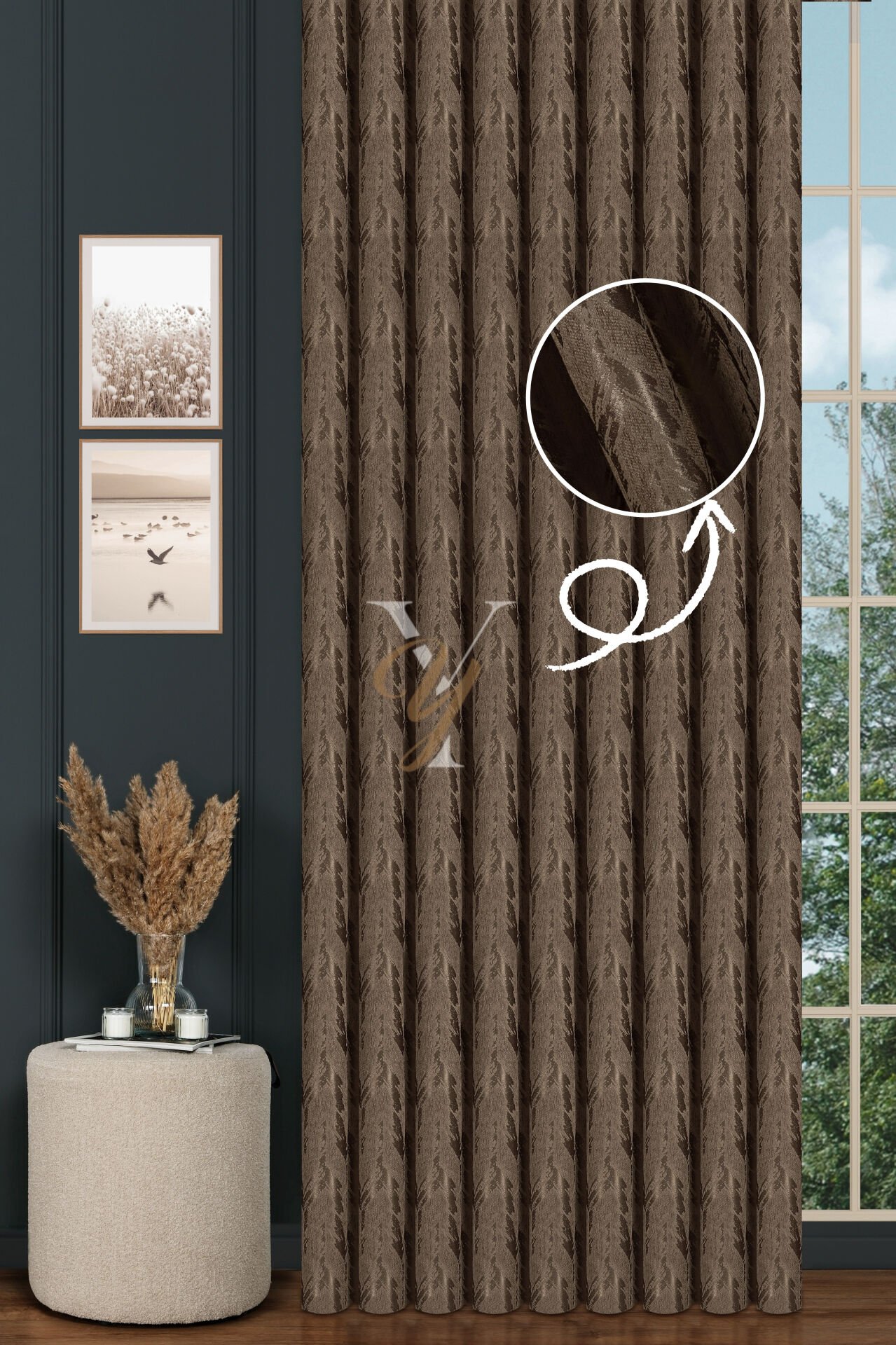 Okyanus Fon Perde 201199 V-33454 Bakır