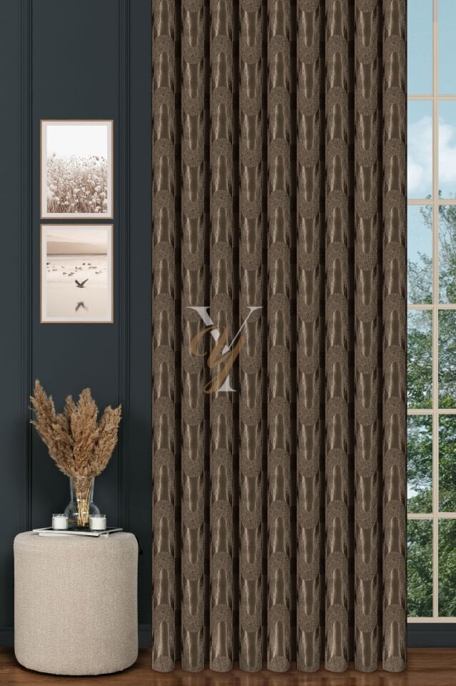 Okyanus Fon Perde 201183 V-33454 Kahve