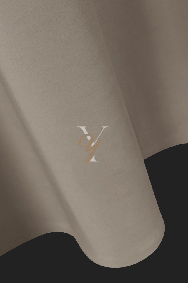 İpek Kadife Fon Perde V-03 Krem