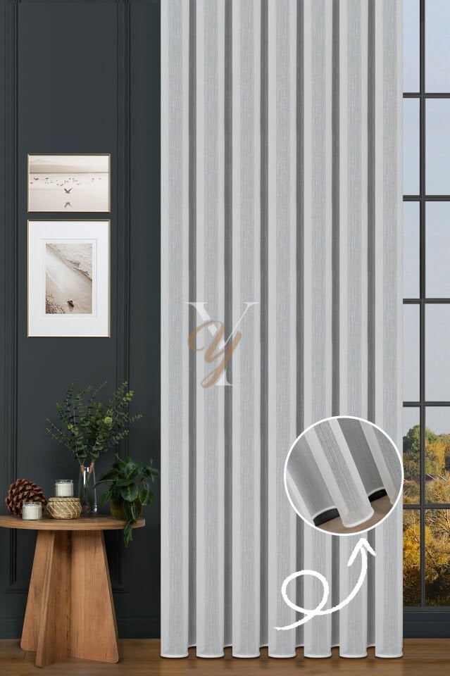 Tai Bambu Tül Perde V-Ekru