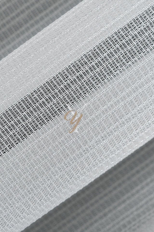 9198 Tül Perde V-01 Beyaz