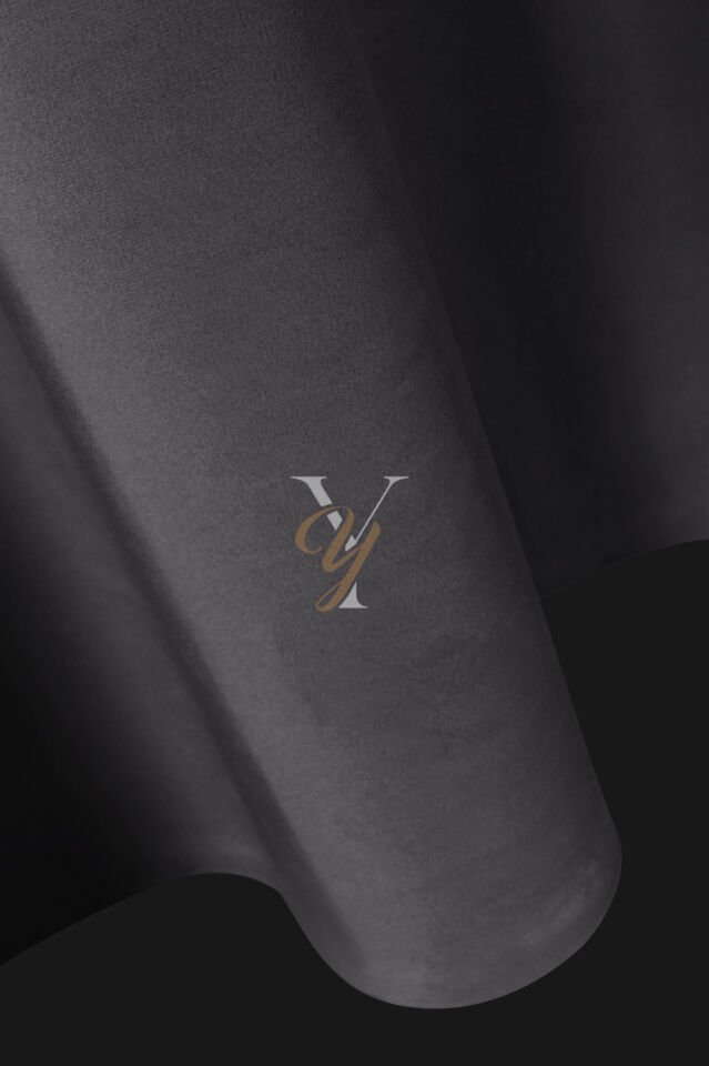 İpek Kadife Fon Perde V-11 Koyu Gri