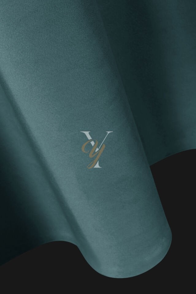 İpek Kadife Fon Perde V-12 Cam Göbeği