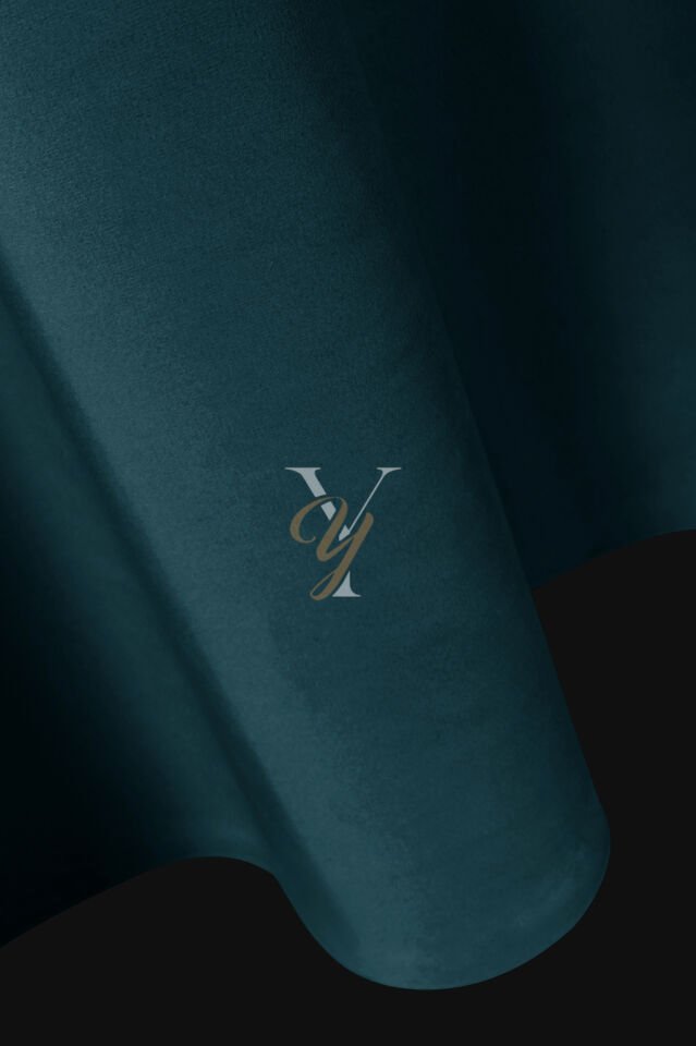 İpek Kadife Fon Perde V-13 Petrol